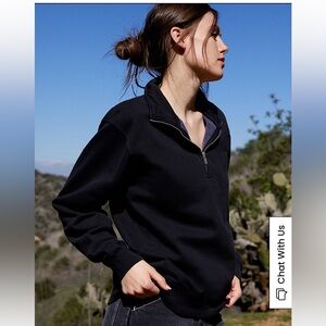 J Galt one size navy blue 1/2 zip pullover. {278}